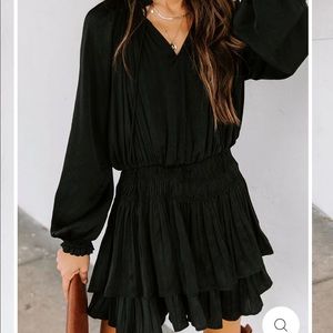 NWT - black satin dress from Vici size small